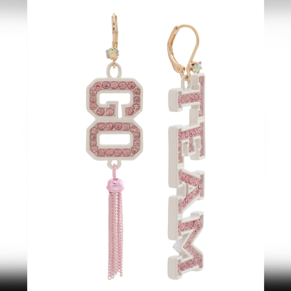Betsey Johnson Go Team Earrings NWT